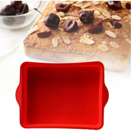 Rectangle Silicone Cake Mold Non-Stick Cake Pan Baking Pans Bread Mold Muffin Tray Mould Food Grade Cupcake Bakeware Cake Tools