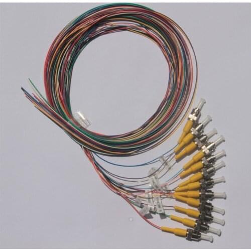 ST SM OS2 12 color 0.9mm Pigtails Fiber Optic Patchcord Optical Cable Jumpers