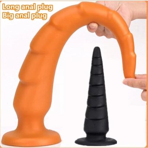 Super Long Anal Plug Big Dildo Butt Plug Prostate Massage Anus Dilator Vagina Masturbation Adult Erotic Sex Toy SM Gay Anal Sex