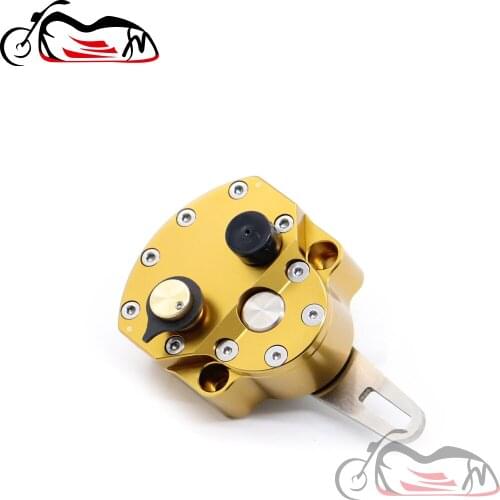 Universal Reversed Safety Adjustable STEERING DAMPER STABILIZER Motorcycle Accessories CNC Billet Aluminum