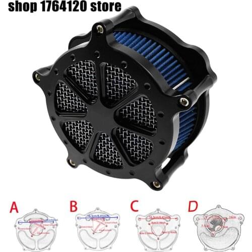 Motorcycle Air Fileter Blue Element Venturi Air Cleaner For Harley Sporster 04-19 Dyna 00-17 Touring Road Glide 08-16 Softail 18
