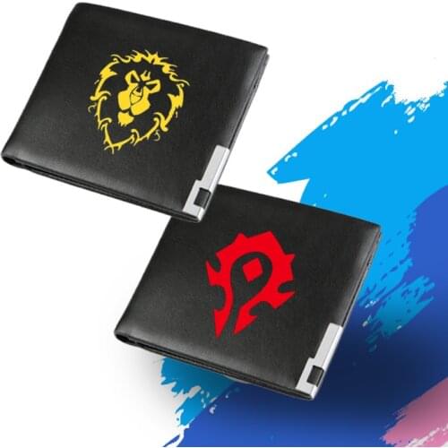 WOW World Of War Game ID Card Short Wallet Purse Bag PU Leather Printing Wallet Money Bag Card Holder Long Purse Gift