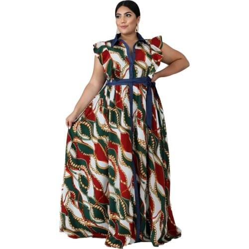 3XL 4XL 5XL Plus Size Africa Clothing 2020 Elegant Sleeveless Maxi Dress Women Summer Autumn Robe Party African Long Dress