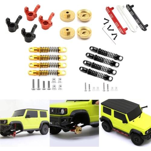 1/16 RC Car Parts Metal Steering Cup Shock Absorber Brass Wheel Hub Combiner CVD Front Rear Drive Shaft For XIAOMI Suzuki Jimny