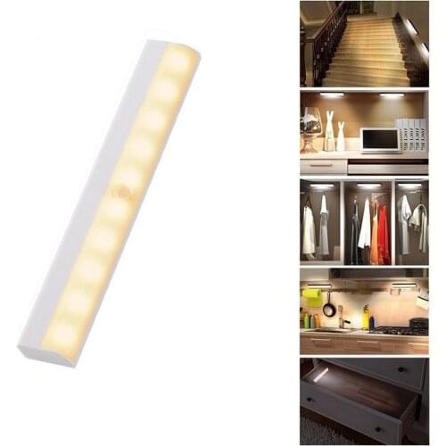 1/3/8/10PCS LED Cabinet Light IR Infrared Sensor Light Motion Detector Closet Night Light LED Sensor Wardrobe Light Bar Lighting