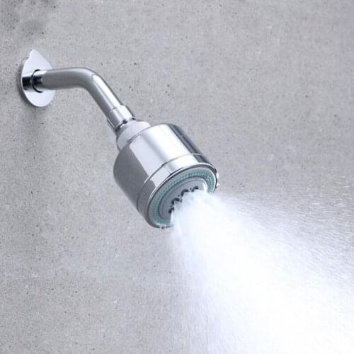 1Pc Top Quality 3 Ways Round Wall-Mount shower heads bathroom accessories chrome Plated water saving shower head