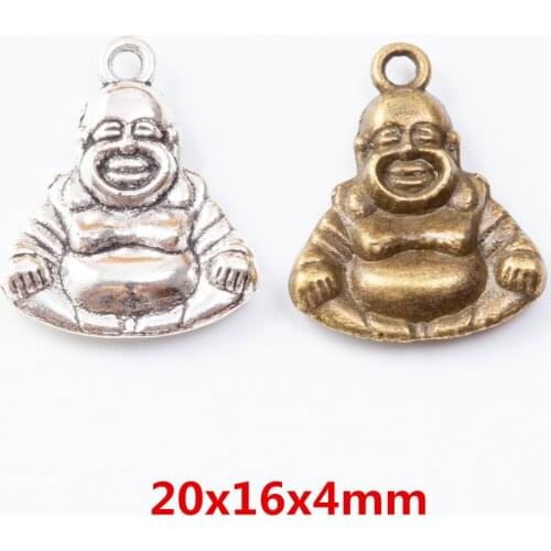 30 pieces of retro metal zinc alloy Buddha pendant for DIY handmade jewelry necklace making 7044