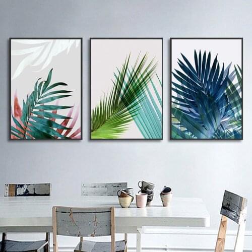 Watercolor Leaves Wall Art Canvas Painting Green Style Plant Nordic Posters and Prints Decorative Picture Modern Home Decoration