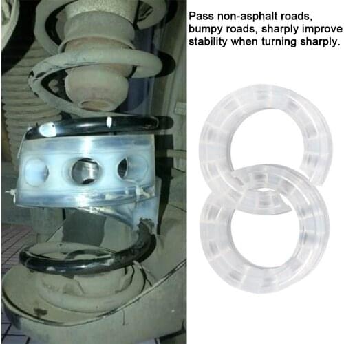 Shock-absorbing Rubber Buffer 2PCS Transparent Automobile Shock Absorber For Spring Clearance 23/27MM