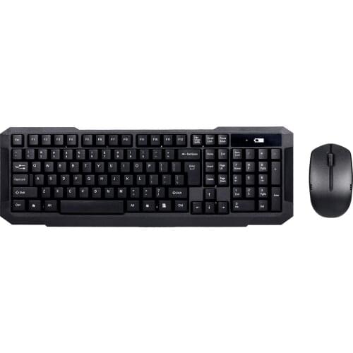 Wireless Silent Keyboard 2.4G Wireless Keyboard and Optical Mouse Combo 2.4G Optical Mouse for Home Office Use Black