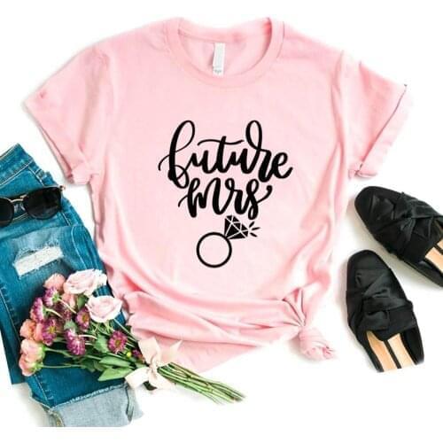 Future Mrs diamond Print Women tshirt Cotton Hipster Funny t-shirt Gift Lady Yong Girl 6 Color Top Tee Drop Ship R289