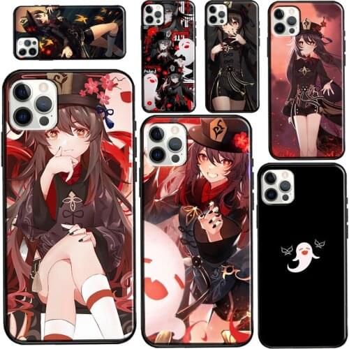 Genshin Impact Hutao For iPhone 12 Pro Max mini Case For iPhone XR XS X SE 2020 7 8 Plus 11 Pro Max Cover