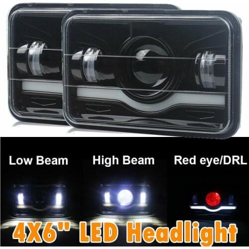 HL06-5 5 Inch Car Square Led Work Light Dome Light Angel Eyes Driving Lights IP68 Waterproof 1600-2700LM Auto Driving Lights
