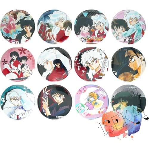 Inuyashas A Feudal Fairy Tale Anime Dog Demon Kagome Naraku Miroku Sango Shippo Sesshomaru Koga Metal Badge Brooch Pins