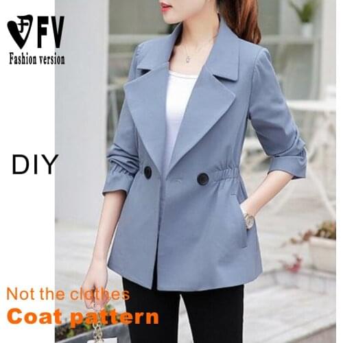 Short windbreaker pattern coat making drawing 1:1 clothing sewing drawing BWT-87