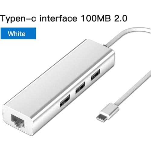 HOT Type C/USB 2.0 Expansion Port Network Cable Adapter Drive-free High Speed Transmission Adapter for Apple laptop for Mac
