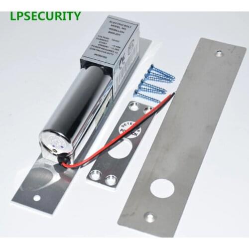 LPSECURITY Low Temperature Electric Bolt Lock 2-Lines DC 12V Heavy duty Fail Safe Drop Gate Door Access Control Security system