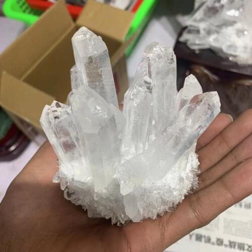 Natural crystal green ghost crystal cluster stone energy stone decorations decontamination lingzhi town house wealth away evil