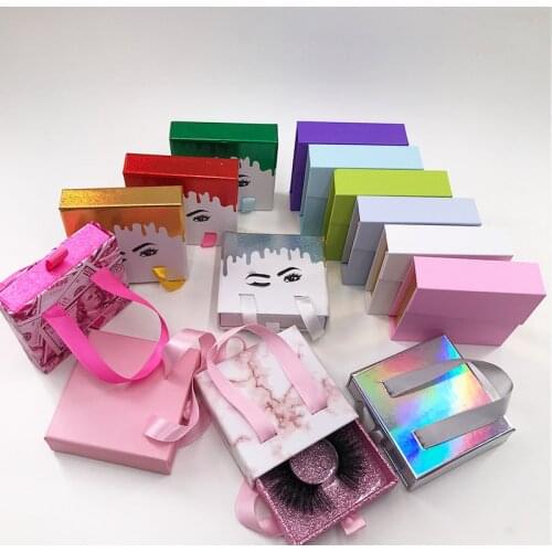 The Latest Style Of Pull-out Square Box Can Be Customized To Print Logo Gift Box Pink Holographic Hard Magnetic Box With Eyes