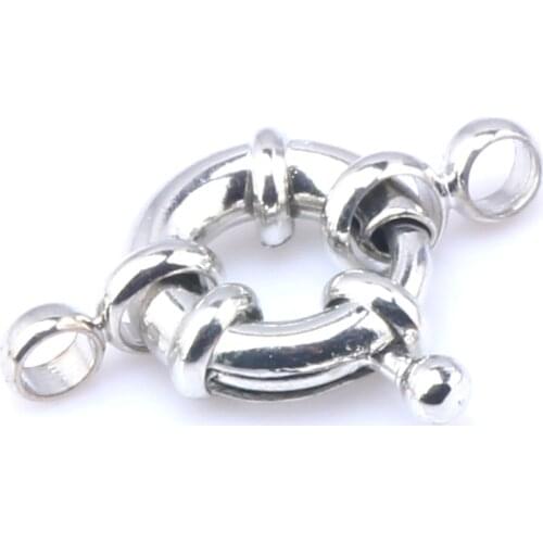 OlingArt 11mm 12pcs/lot Bracelets Steering Wheel Copper Plating Metal Color DIY Clasps Buckle Hooks Jewelry making Connectors