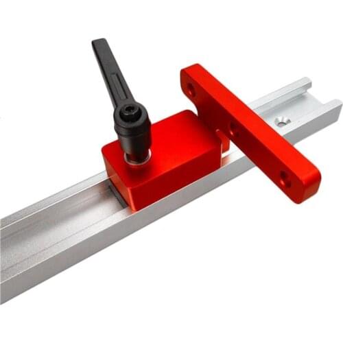 Durable 30mm Aluminium Alloy T-track Manual Woodworking Tools Miter Track Stop 85x50x49mm