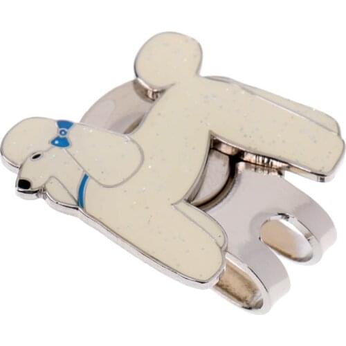 Sturdy Pet Dog Design Hat Cap Clip-on Golf Ball Marker Golfer Gift