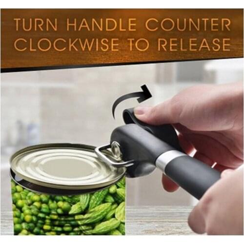 Professional Heavy Duty Safety Tin Can Opener Kitchen Craft Easy Grip Restaurant Accessories IC878478