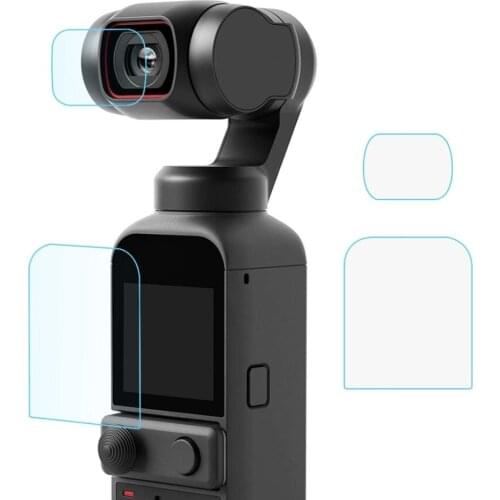PULUZ 9H 2.5D HD Tempered Glass Lens Protector + Screen Film for DJI OSMO Pocket 2
