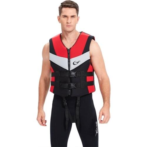 Outdoor Rafting Neopreen Zwemvest Voor Kinderen En Volwassen Zwemmen Snorkelen Slij Professionele drifting ntage Vissen Kajakken