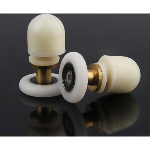 Shower Round Glass Door Rollers Shower Pulley with eccentric copper shaft for Sliding Door Wheel Diameter 22mm,23mm,25mm,27mm