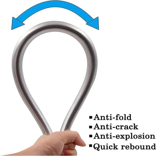 Smooth Plastic Anti-Kink Shower Head Hose and Bidet Hose with Brass Connections, Silver, 59 Inch