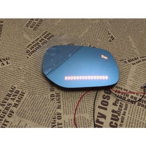 Rear View Blue Mirror Led Turn Signal Heating Blind Spot Monitor for Volkswagen Cross Lavida 14 ,2pcs