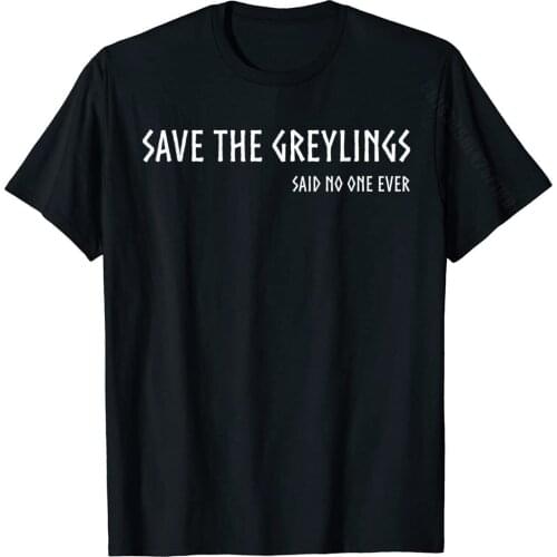 Save The Greylings! Valheim Inspired Viking Funny Gamer T-Shirt Graphic Simple Style Top T-Shirts Cotton Tops Tees For Men Crazy