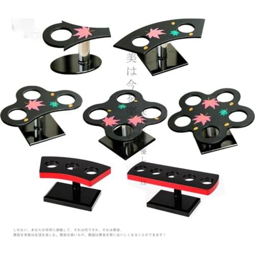 Sushi Roll Frame Black Rack Acrylic Stand Display Rack Applique Sushi Roll Frame Cuisine Sushi Tray Cutlery Ice Cream Stand 1pcs