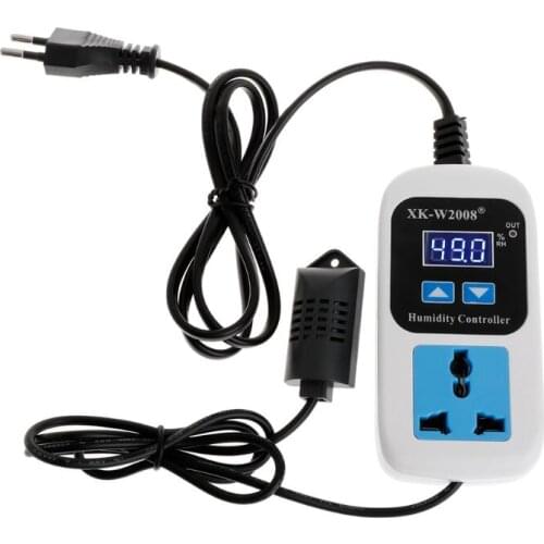 110-220V 00%~99%RH Digital Humidity Controller Humidity Moisture Control Switch Socket Outlet Inlet EU Plug Hygrometer Hygrostat