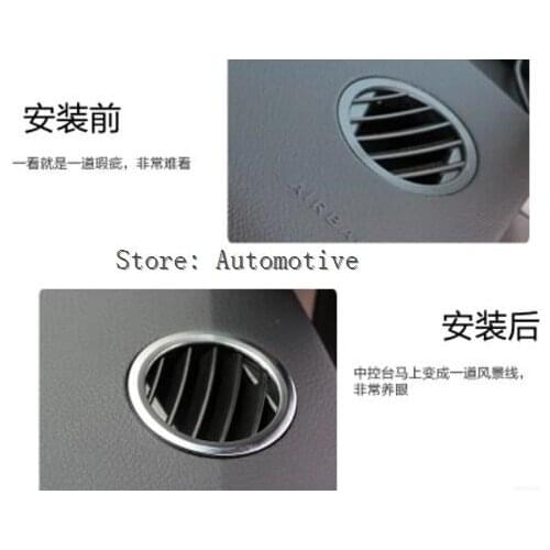 2pcs/set Chrome Interior Air Conditioning Vent Cover Trim For Mercedes Benz GLK ML GL Class X204 X156 Accessories Car-Styling