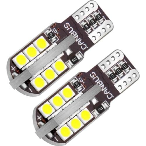 2PCS T10 W5W WY5W 192 501 Super Bright 3030 Led Bulbs Car Clearance Light Canbus No Error Auto Wedge Interior Reading Dome Lamps