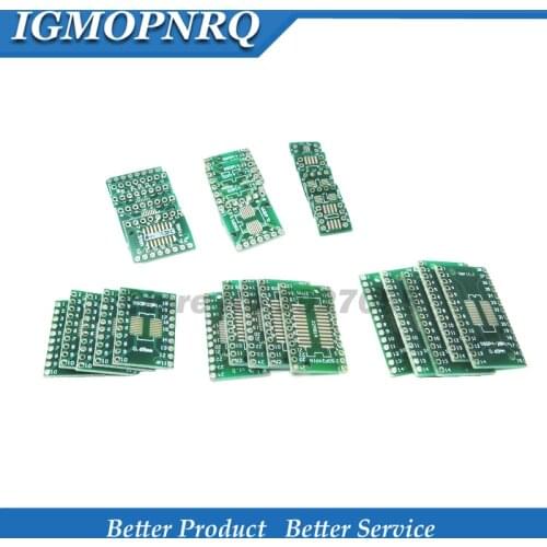 30PCS PCB Board Kit SOP24 SOP8 SOP14 SOP16 SOP20 SOP28 SMD Turn To DIP Adapter Converter Plate SOP 8 14 16 20 24 28