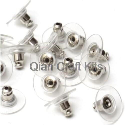 300pcs Plastic Silver or gold Earring Stoppers, Comfort clutch, Earring Backs, Earnuts, Ear Nuts