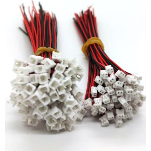 50 Pair Micro JST 1.25 2-Pin Male and Female Connector plug with Wires Cables