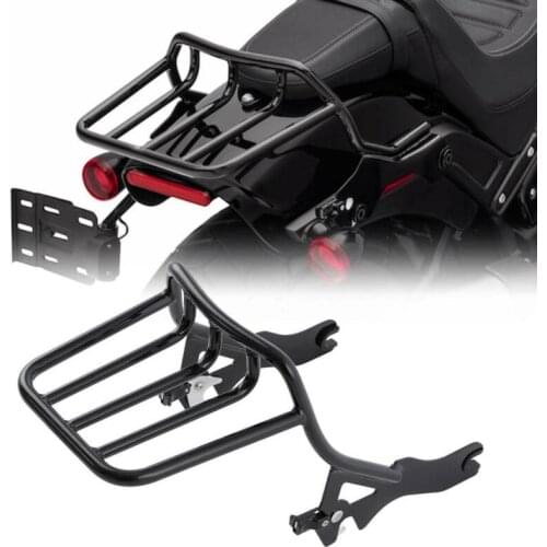 Motorcycle Black 2-up Luggage Rack For Harley Heritage Classic Softail Slim Street Bob Deluxe FLDE FLHC FLSL FXBB 2018-2020 2019
