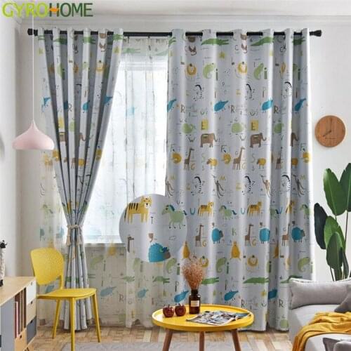 Free Custom GYC2417 Gyrohome 1PC Animals Printed Children Blackout Curtain "Customised" Window Living Room Dec