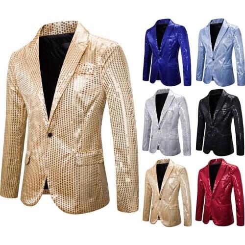 Blazer Mens Suit Sequin Show Dress Nightclub Host Emcee Studio Coat Fashion The Price Of Custom
