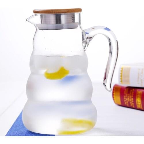 1600ml Large Heat-Resistant Glass Kettle with Spring Filter Upgraded Bamboo and Stainless Lid Flower Tea Cups Giftset Tea Pot