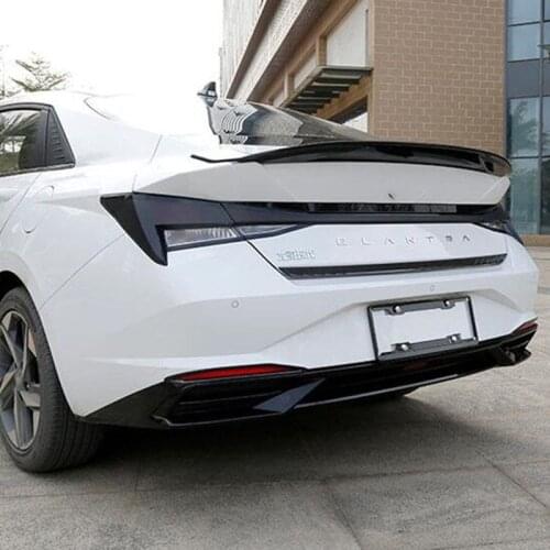 CEYUSOT For GT Spoiler Accessories NEW Hyundai Elantra CAR Trunk Rear Lip Glossy Tail WING ABS Material Refit Body Kit 2020 2021