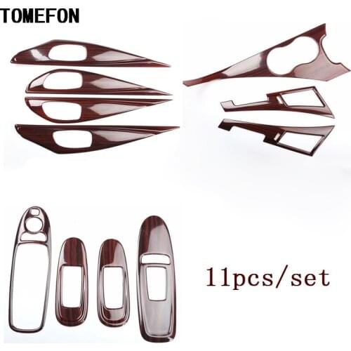 For Infiniti Q50 Q50L 2015 2016 Carbon Fiber or Wood Paint Style Interior Door Bowl Armrest Panel Switch Gear Console Trim Cover