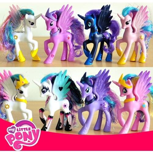 Hasbro Anime Figure My Little Pony Cute Unicorn PVC Little Ponis Horse Action Toy Figures Dolls for Girl Birthday Christmas Gift