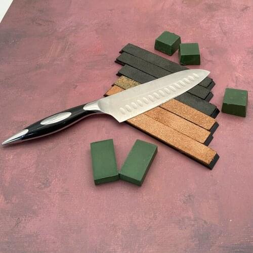 Chromium Oxide leather article cowhide Leather Honing Strop grinder black leather Polishing paste Razor knife sharpener