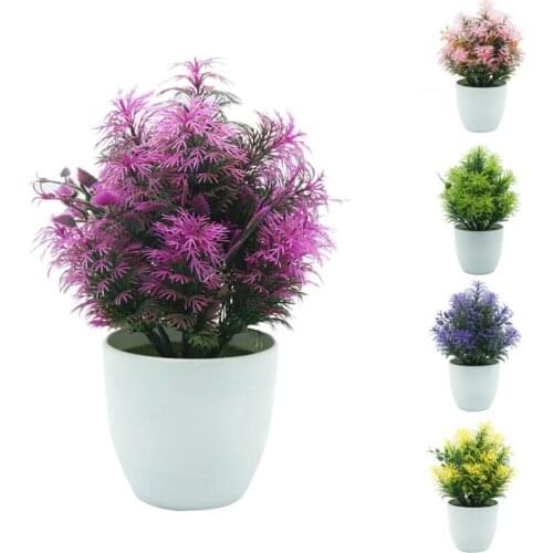 1Pc Garden Plantas Artificiales Hedge Bamboo Plant Pot Bonsai Stage Garden Wedding Party Decor