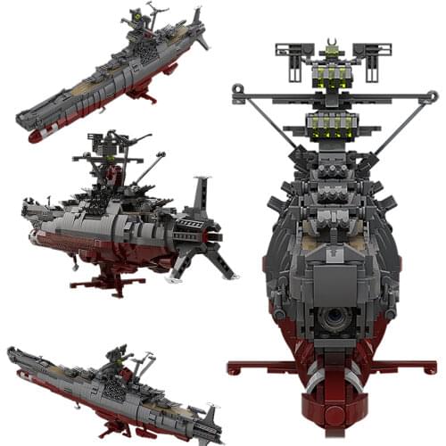 MOC Space Ship Series Warship Yamato Famous Boat High-tech Building Blocks Bricks Model Kid Gift Educational Toy Cool Block Set